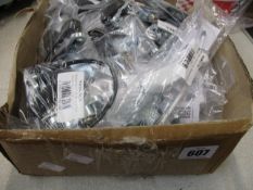 A quantity of as new lockable window restrictors in black and white (Approximately 25).