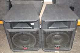 Two pre-owned Wharfedale Pro speakers (Model number EVP-12p) (Missing power cables).