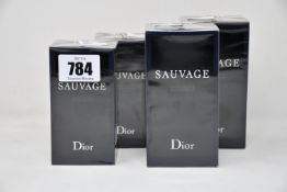 Two bottles of Dior Sauvage eau de toilette (100ml) and two bottles of Dior Sauvage eau de