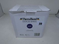A boxed Thera-Band extra heavy resistance exercise band roll (45.7 metre).