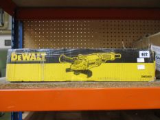 A boxed DeWalt DWE490 Angle Grinder.