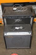 A pre-owned Laney Fusion TF200 amplifier and a pre-owned Peavey TNT150 amplifier.