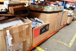 Six boxes of assorted as new clothing and related items.