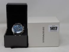 A men's boxed as new Emporio Armani AR1787 watch.