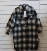 An as new Ducie London Abi lined coat in black/grey (One size - RRP £295).