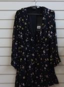 Two as new The Kooples dresses with flower print (Sizes 2, 3 - RRP £95 each).