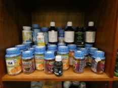 A quantity of health/fitness supplements.