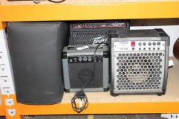 A pre-owned Peavey Minx 110 bass amplifier, a pre-owned Torque T301eb bass amplifier, a pre-owned