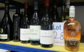 A quantity of assorted wines to include Moineir, La Montesa, Les Belons, Vina Ardanza and Casal