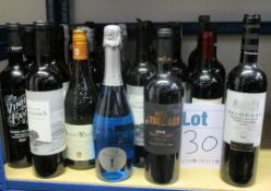A quantity of assorted wines to include Vina Altogrado, Conti Serristori, Valoroso, Saraceni and