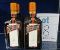 Four bottles of Cointreau (500ml) (Over 18s only).