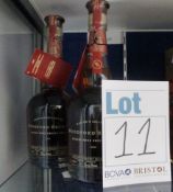 Two bottles of Woodford Reserve Master's Collection cherry wood smoked barley bourbon whiskey (