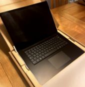 A boxed as new Microsoft Surface Book 3 (Portuguese keyboard) 15 inch 16GB Ram, 512GB SSD. Plain