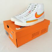 A boxed as new Nike Blazer Mid 77 Infinite White Orange Green (size 7)
