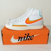 A boxed as new Nike Blazer Mid 77 Infinite White Orange Green (size 7.5)