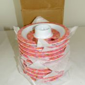 Eleven boxed as new Rice melamine egg cups in spring flower print