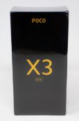 A boxed as new Xiaomi Poco X3 NFC 128GB Smartphone in Shadow Gray (Checkmend report ID: CM17166241-