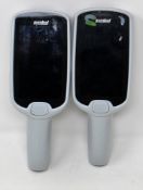 SOLD FOR PARTS: Two pre-owned Symbol MC18N0 Mobile Computer Barcode Scanners (M/N: MC18G-09-KIT-