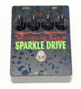 A boxed as new VooDoo Lab Sparkle Drive Guitar Effects Pedal (Box opened, damaged box).