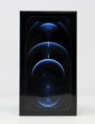 A boxed as new Apple iPhone 12 Pro (Global/A2407) 512GB in Pacific Blue (Box sealed).