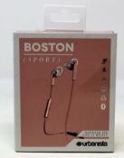Twenty boxed as new Urbanista Boston In-Ear Headphones in Rose Gold (Box sealed).