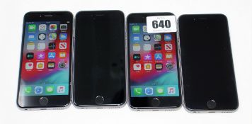 SOLD FOR PARTS: Two pre-owned Apple iPhone 6 (Global/Sprint/A1586) 16GB in Space Grey (Both iCloud