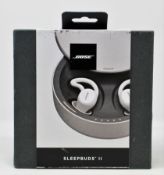 A boxed as new pair of Bose Sleepbuds II noise masking earbuds (S/N: 081166M03470878AE) (Box sealed,