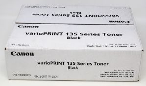 A boxed as new Canon varioPRINT 135 Series Black Toner Twin Pack (Art: 1060083015 6117B004[AA]