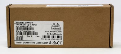 A boxed as new Mellanox MMA1L10-CR Optical Transceiver (100GbE QSFP28 LC-LC 1310nm LR4 up to 10km).