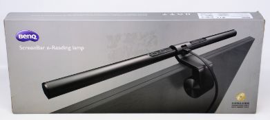 A boxed as new BenQ ScreenBar e-Reading Lamp Monitor Light in Black (Model: AR17 P/N: 9H.W42QD.