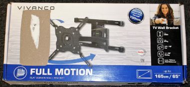 A boxed as Vivanco Full Motion TV Bracket for up to 65
