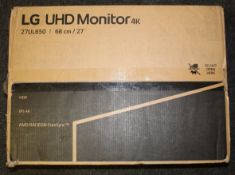 A boxed as new LG 27UL650-W 27