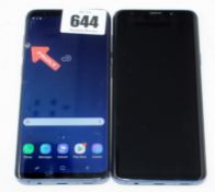 SOLD FOR PARTS: Two pre-owned Samsung Galaxy S9 Plus 128GB in Blue (Both FRP clear. Both with damage