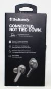 A boxed as new pair of Skullcandy Indy True Wireless Earbuds in Black (Box sealed).