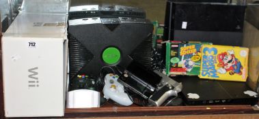 COLLECTION: Five pre-owned games consoles and assorted accessories (All untested, sold as seen).