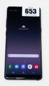 A pre-owned Samsung Galaxy Note 8 SM-N950F 64GB in Black (FRP clear, scratches to screen glass and