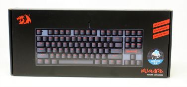 Ten boxed as new Redragon K552 KUMARA LED Backlit Mechanical Gaming Keyboards in Black with Blue