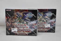 Two sealed as new boxes of Konami English edition Yu-Gi-Oh Battles of Legend Armageddon trading card