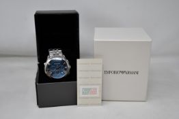 A men's boxed as new Emporio Armani AR1787 watch.