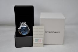 A men's boxed as new Emporio Armani AR1787 watch.