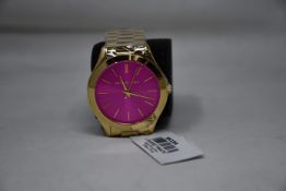 A ladies as new Michael Kors MK3264 Slim Runway Watch.