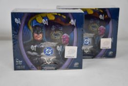 Two as new DC Comics Origins VS System Booster Boxes (14 cards per pack, 24 packs per box).