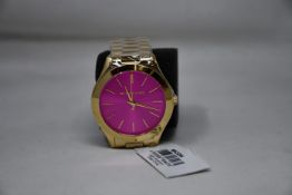 A ladies as new Michael Kors MK3264 Slim Runway Watch.