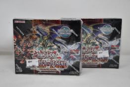 Two sealed as new boxes of Konami English edition Yu-Gi-Oh Battles of Legend Armageddon trading card
