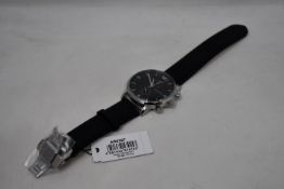 Two men's as new Emporio Armani AR0397 black chronograph watches (No box included).