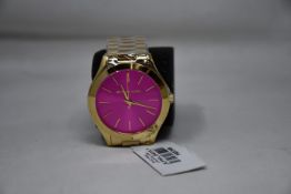 A ladies as new Michael Kors MK3264 Slim Runway Watch.