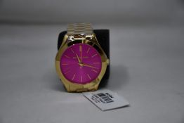 A ladies as new Michael Kors MK3264 Slim Runway Watch.