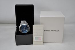 A men's boxed as new Emporio Armani AR1787 watch.
