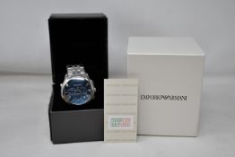 A men's boxed as new Emporio Armani AR1787 watch.