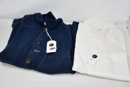 An as new Universal Works Bakers jacket (L) and open collar shirt (L).